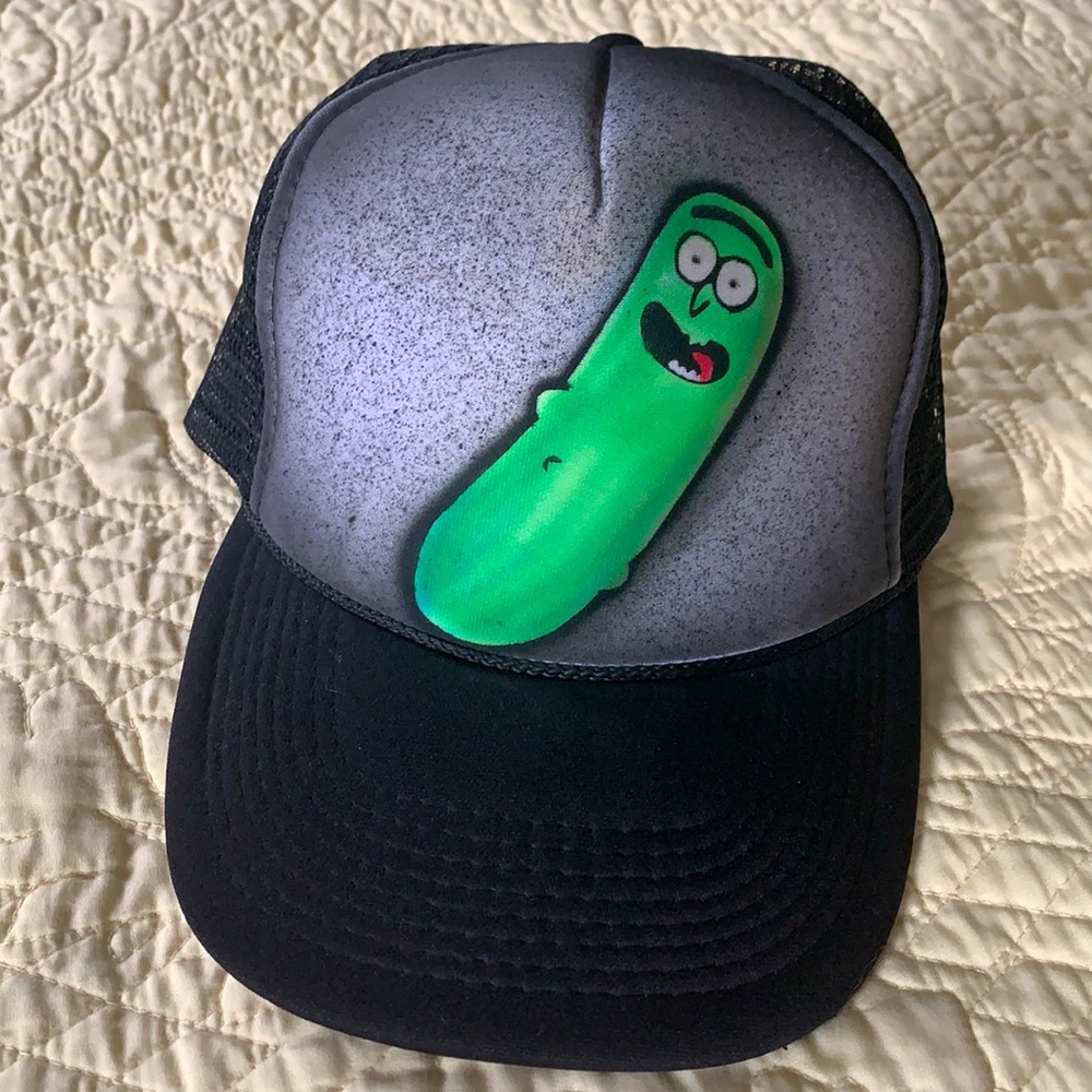 Pickle Rick Custom Airbrush Trucker Hat